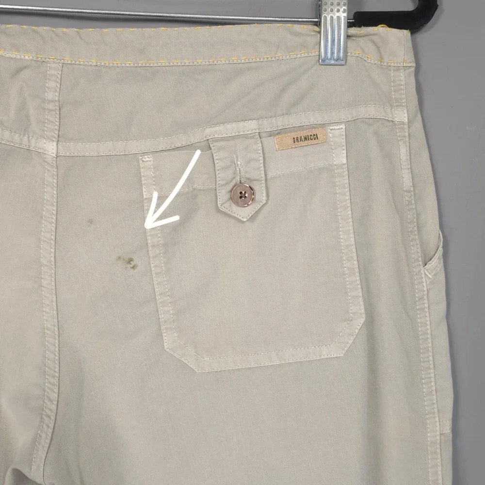 GRAMICCI Women's Pants Size 6 Straight Flare Drawstring Hiking Gray‎ Green
